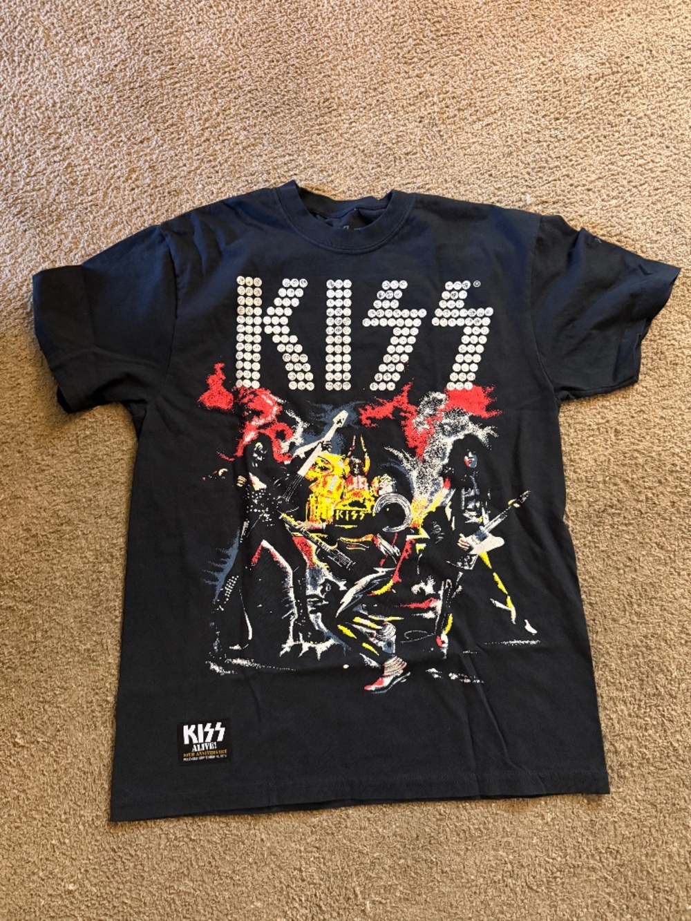 NEW KISS Alive! 50th anniversary track list Tee T-Shirt M